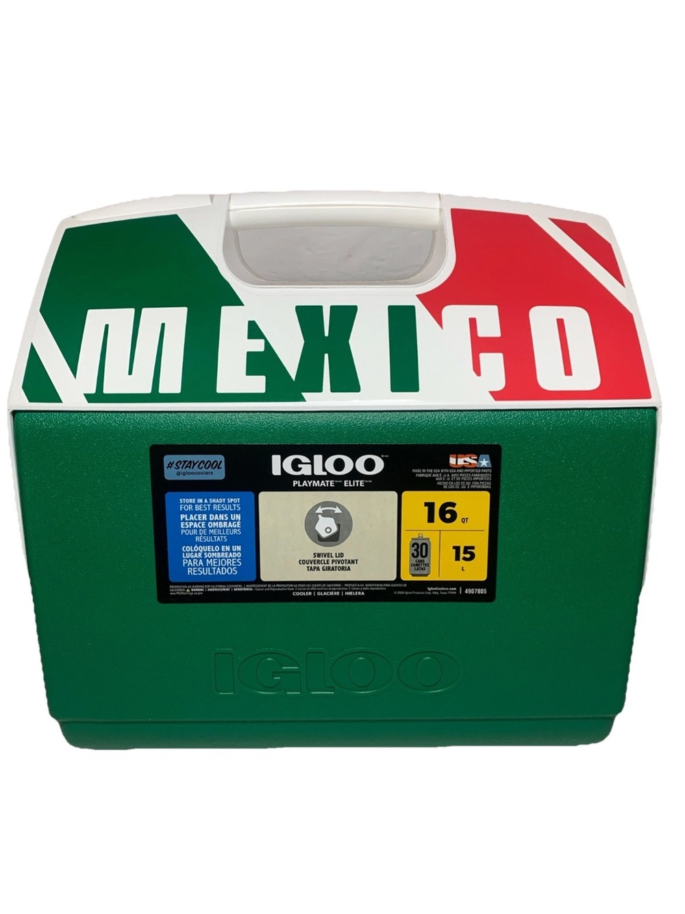 MEXICO Igloo Cooler Playmate Elite 16 Qt 30 Cans NWT